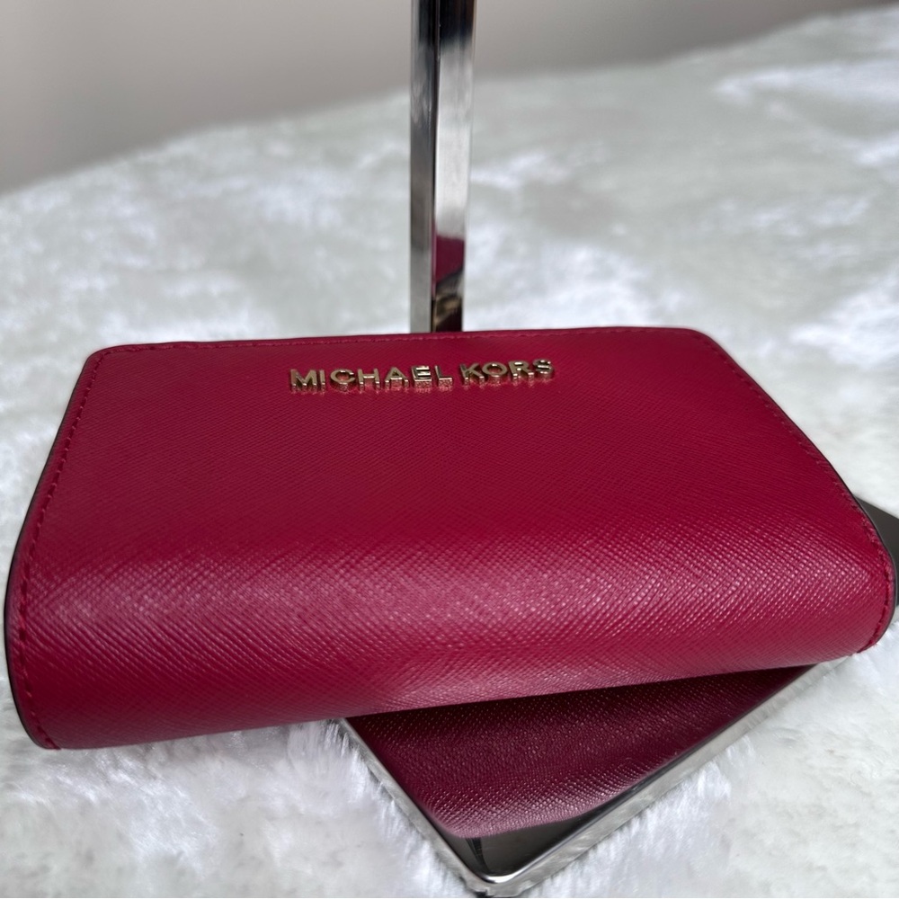 Michael Kors Red Bifold Wallet - Picture 3 of 14